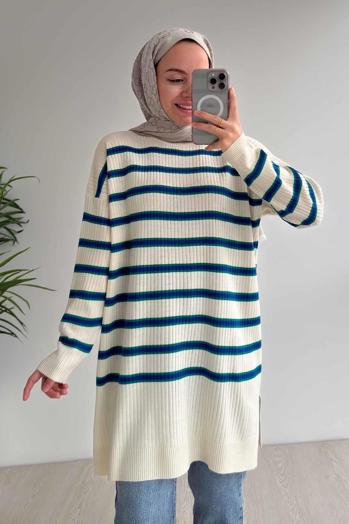 Lady Triko Tunik - Mavi
