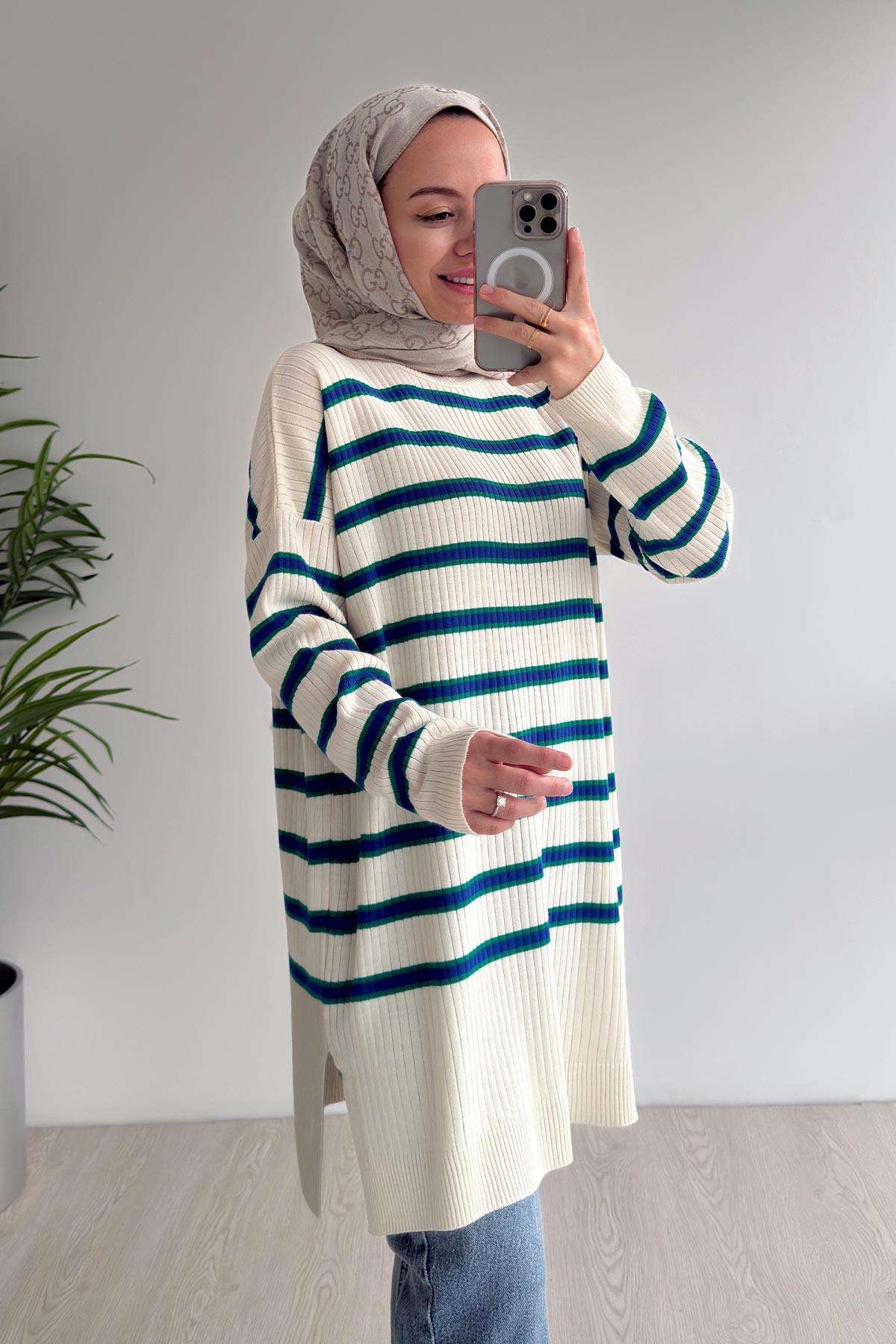 Lady Triko Tunik - Mavi