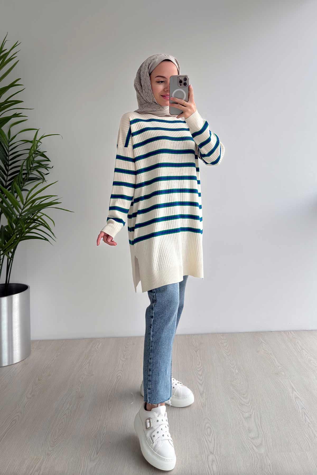 Lady Triko Tunik - Mavi