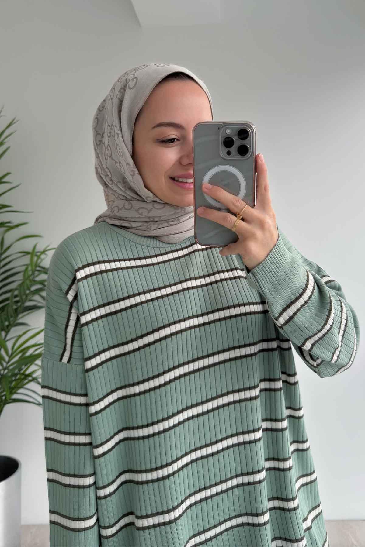 Lady Triko Tunik - Yeşil