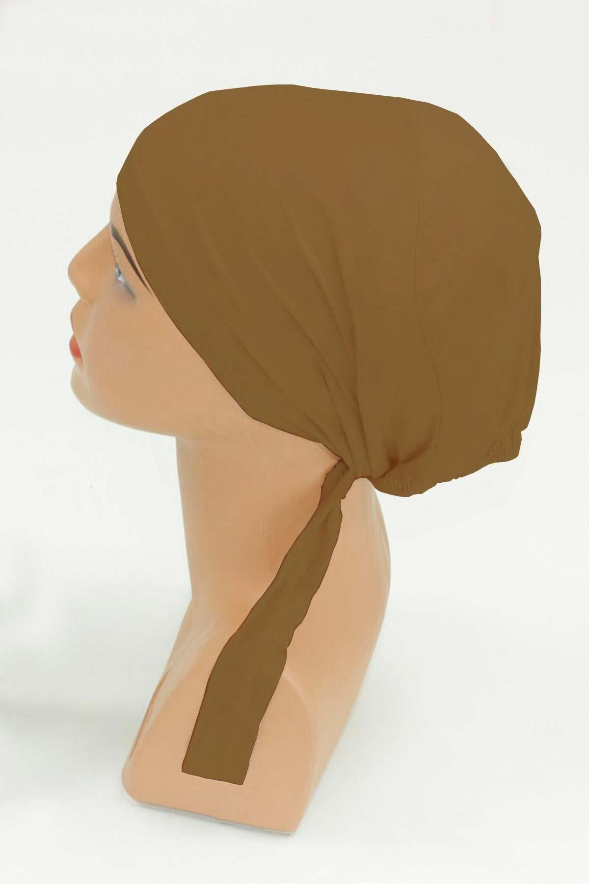 Likralı Penye Bone - Camel