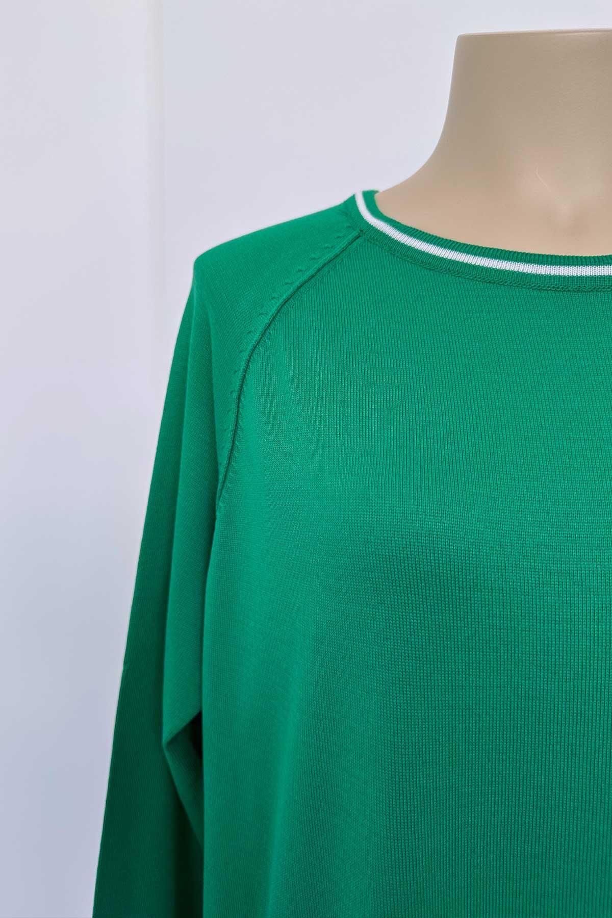 Reglan Merserize Elbise - Yeşil