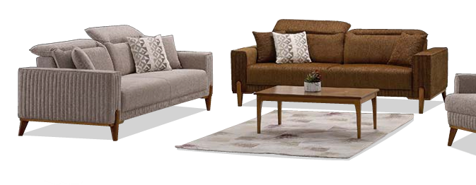 RAHAT BULUT 3+3+1 KOLTUK TAKIMI(1 3LÜ VE TEKLİ 107+ 1 3LÜ 106)Modern Koltuk Takımı