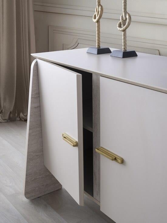 Vize Madrid Yemek Odası Takımı-(6 Ad.Sand+Ünite Dahil)Modern Yemek Odası Takımı