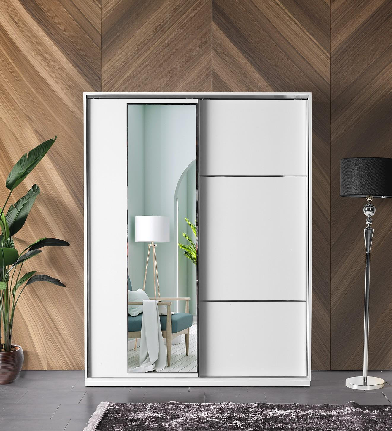 Vize Azra 160'lık Sürgülü Dolap-beyaz - Hedef AVM'de Elden