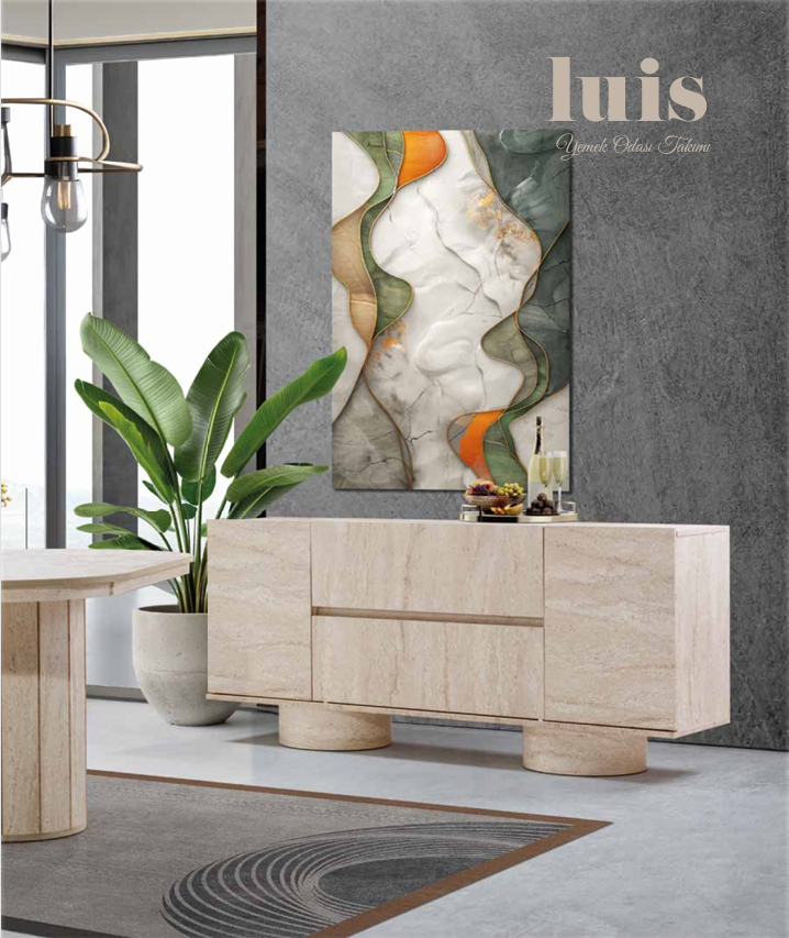 Panda Luis Yemek Odası Takımı Ünite Dahil SandalyesizYEMEK ODASI TAKIMI