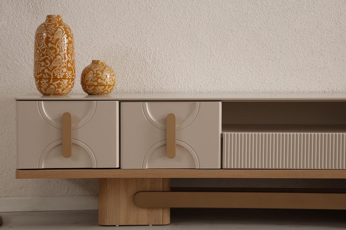 ROLL BIANCO YEMEK ODASI TAKIMI(ÜNİTE DAHİL)Modern Yemek Odası Takımı