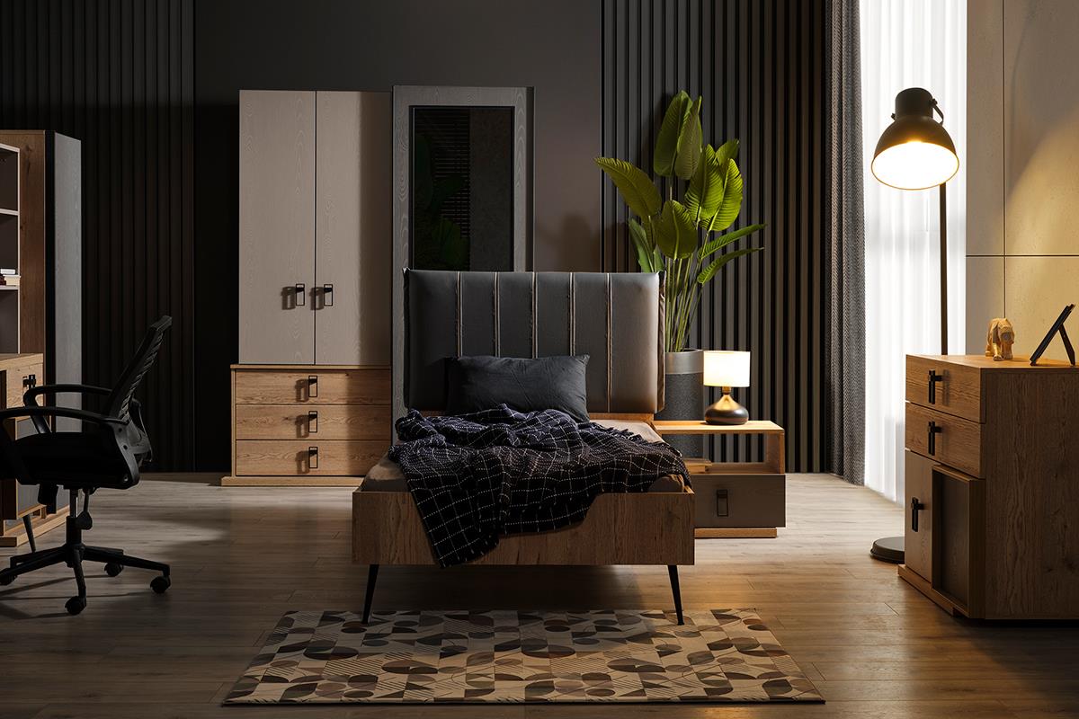 Seven Babil R 100*200 Karyola(Başlık Dahil)Karyola - Başlık