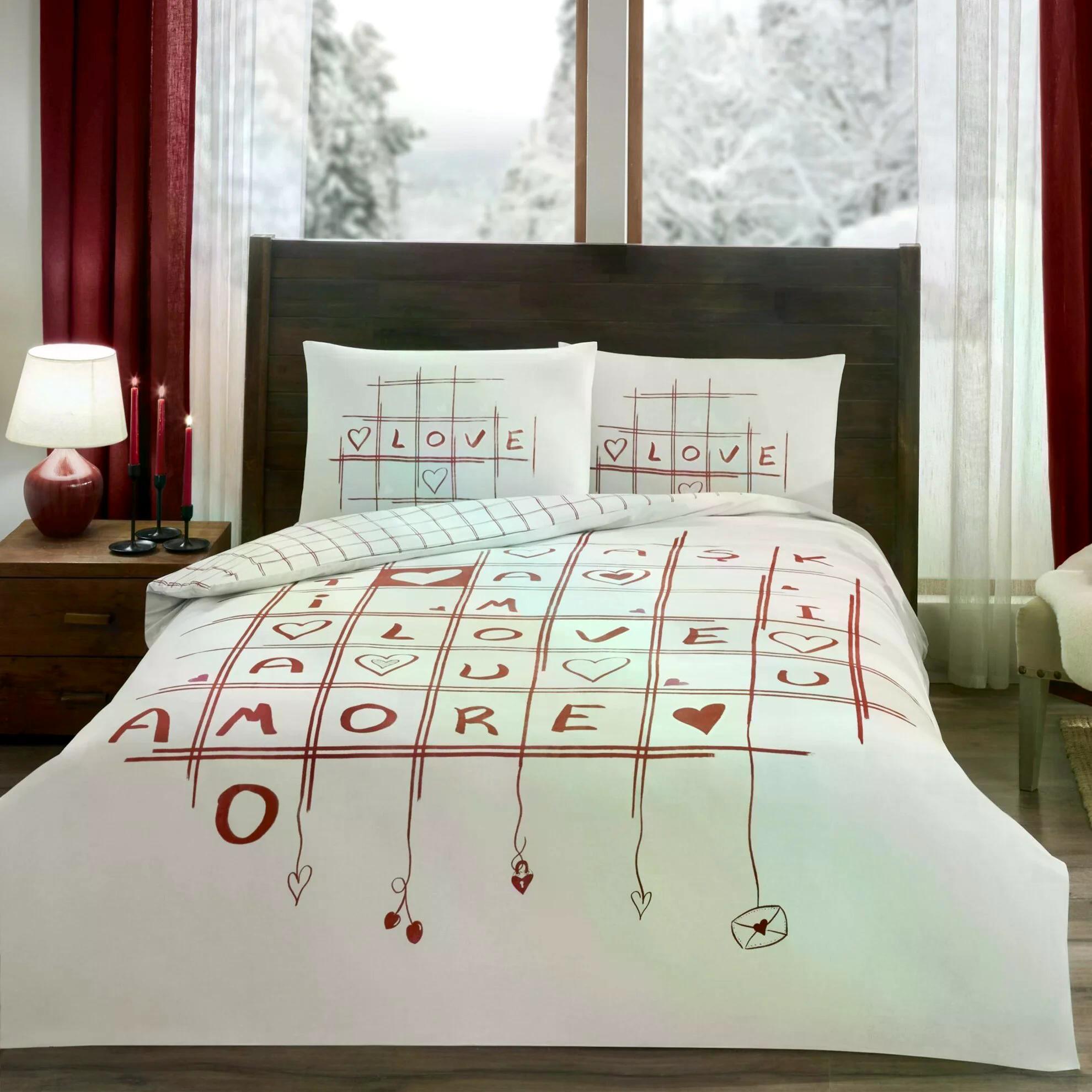 Taç 4672 Romenta Glow Çift Kişilik Nevresim Takımı KırmızıNEVRESİM TAKIMI Ç.K