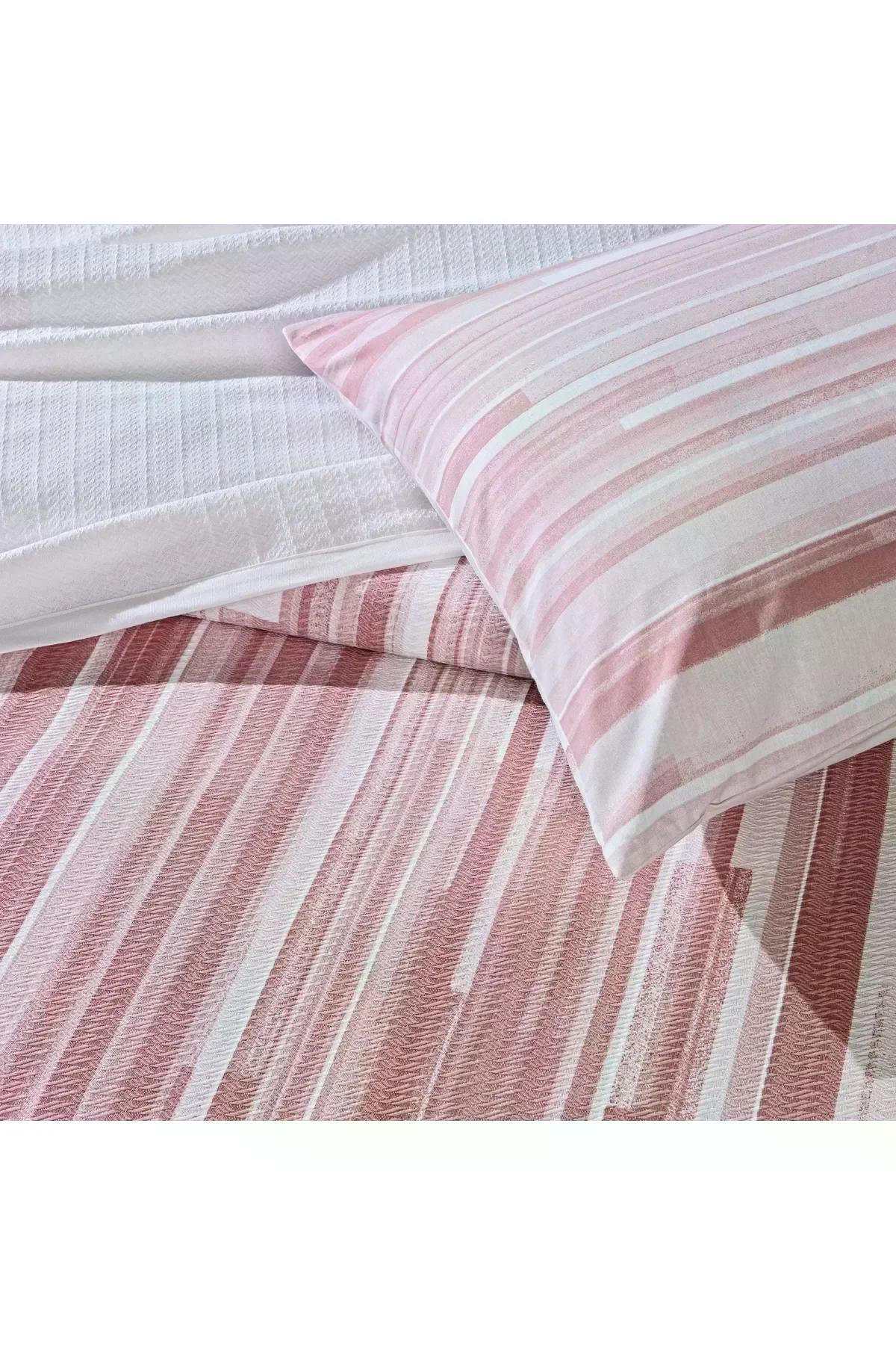 Taç 5058 Çift Kişilik Pike Takımı Grid PembePİKE TAKIMI Ç.K