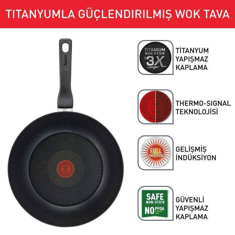 Tefal Tit 3X Titanium Force Wok Tava - 28 CmTava Setleri / Tavalar