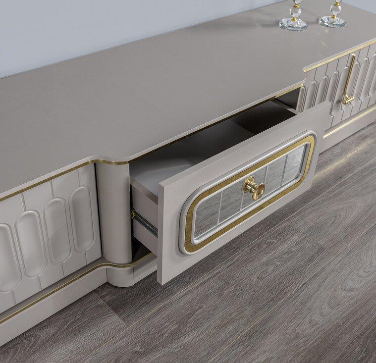 MODASEL ATLAS YEMEK ODASI TAKIMI(ATLAS SANDALYELI(KREM)-ÜNİTELİ)Modern Yemek Odası Takımı