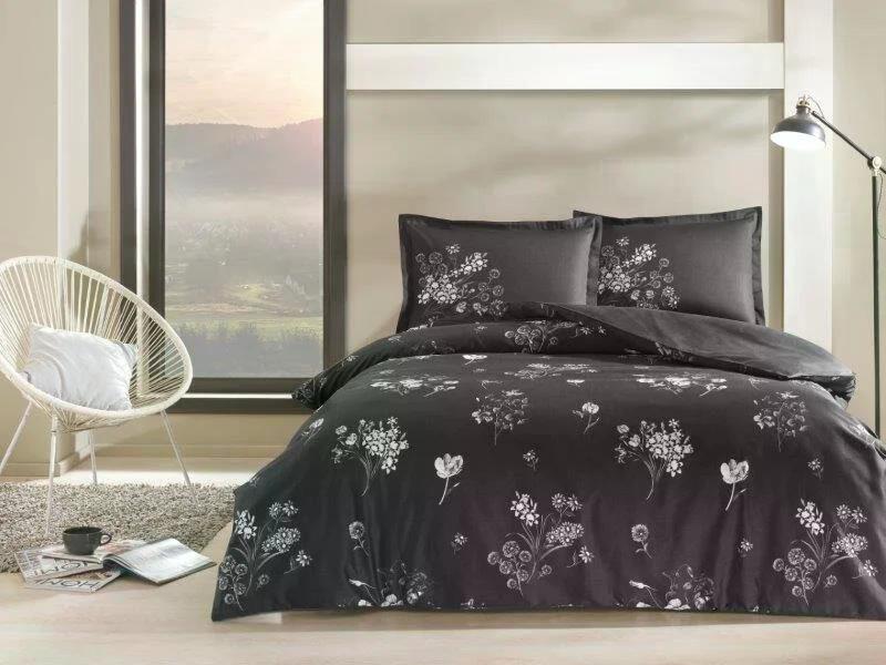 Taç 3254 Çift Kişilik Saten Nevresim Takımı Roxane SiyahNEVRESİM TAKIMI Ç.K