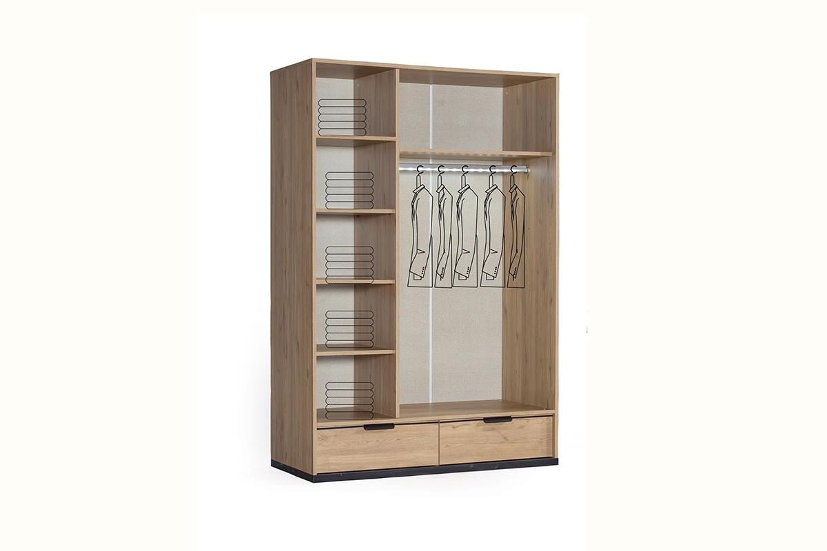 Seven Kolezyum 3 Kapak Reflekte DolapDolap