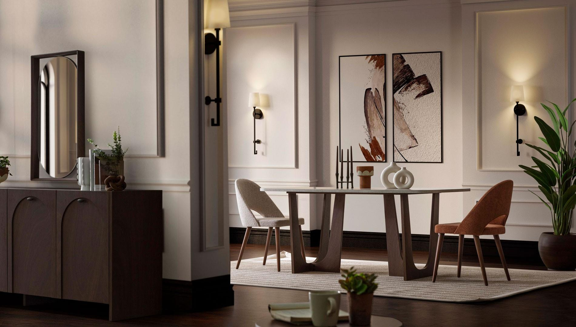 GALA MALAGA YEMEK ODASI TAKIMII(ÜNİTESİZ)-EKO SANDALYELİModern Yemek Odası Takımı