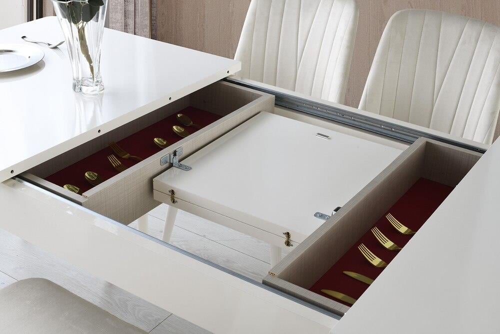 Vize Viyana Yemek Odası Takımı-(6 Ad.Sand+Ünite Dahil)Modern Yemek Odası Takımı