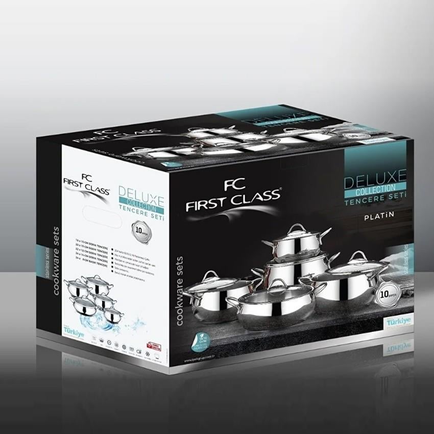 Fırst Class Deluxe 10 Prc Güveç Çelik Tencere Seti PltTencere Setleri