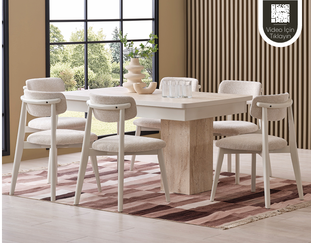 EVİSSA NOVA 73101 YEMEK ODASI TAKIMI(ÜNİTESİZ)Modern Yemek Odası Takımı