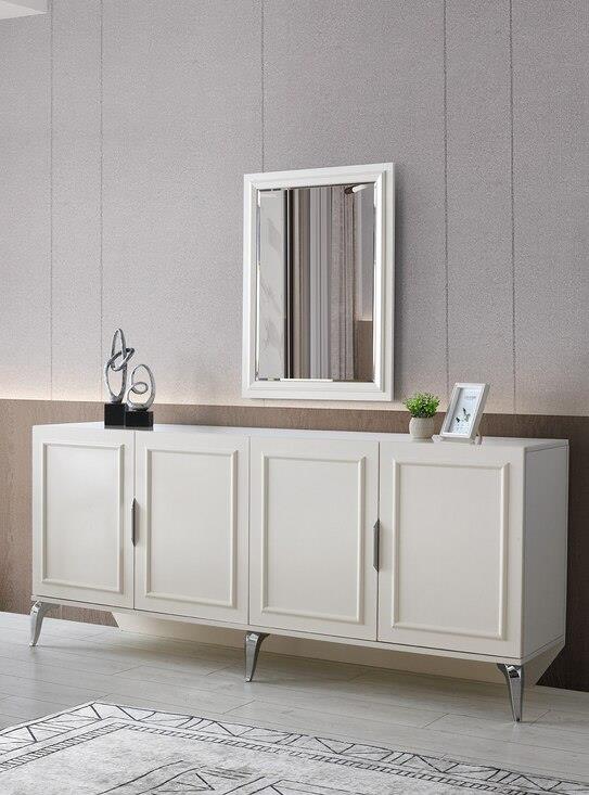 Vize Viyana Yemek Odası Takımı-(6 Ad.Sand+Ünite Dahil)Modern Yemek Odası Takımı