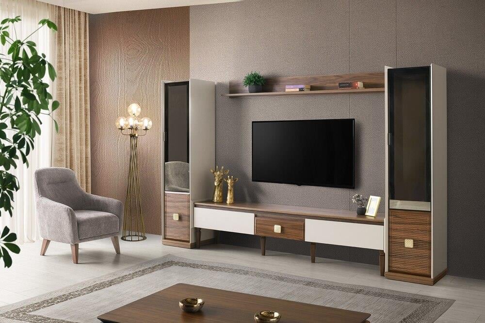 Vize Mabel Yemek Odası Takımı-(6 Ad.Sand+Ünite Dahil)Modern Yemek Odası Takımı