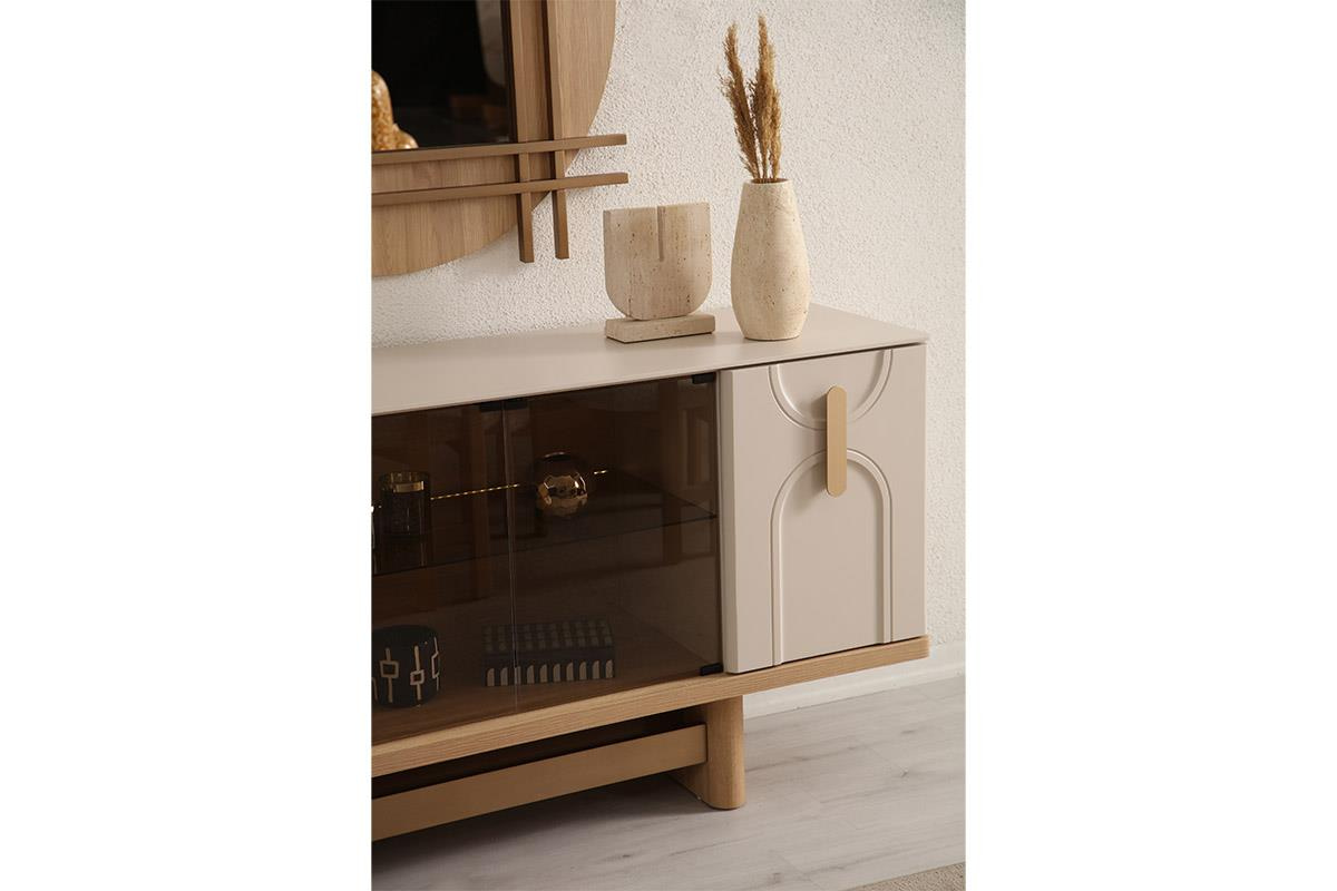 ROLL BIANCO YEMEK ODASI TAKIMI(ÜNİTE DAHİL)Modern Yemek Odası Takımı