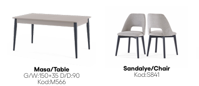 EVİSSA MOLDE 73301 YEMEK ODASI TAKIMI(ÜNİTESİZ)Modern Yemek Odası Takımı