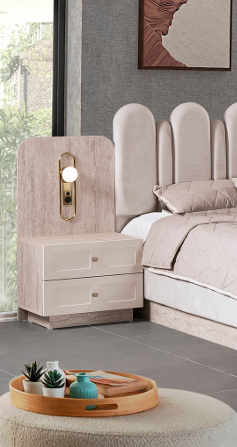 KZN SOFİA YATAK ODASI TAKIMI-BAŞLIKLI(APLİKLİ+Ş.AYNASI DAHİL)Yatak Odası Takımı