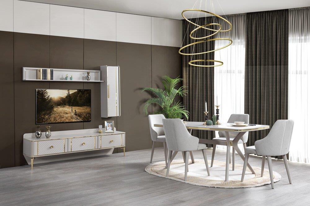 MODASEL MİRANDA YEMEK ODASI TAKIMI-ÜNİTELİModern Yemek Odası Takımı