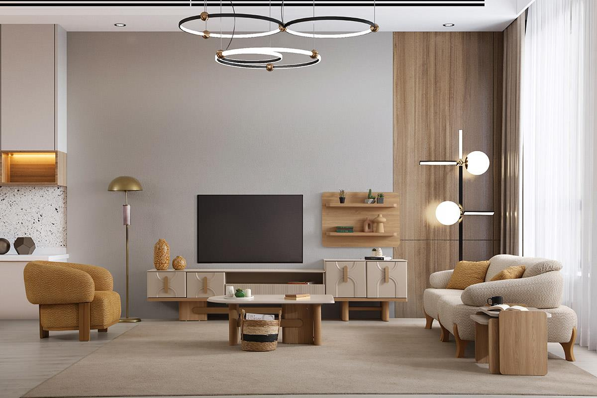 ROLL BIANCO YEMEK ODASI TAKIMI(ÜNİTE DAHİL)Modern Yemek Odası Takımı