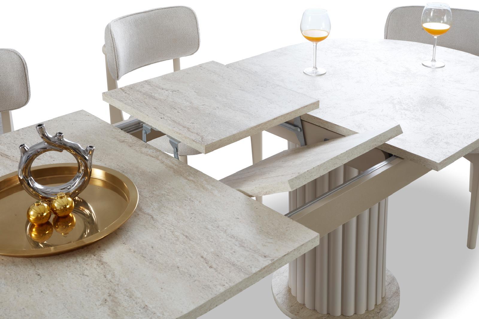 ARNO HİSAR YEMEK ODASI TAKIMI(KONSOL+AYNA+MASA+6 ADET SAND)Modern Yemek Odası Takımı