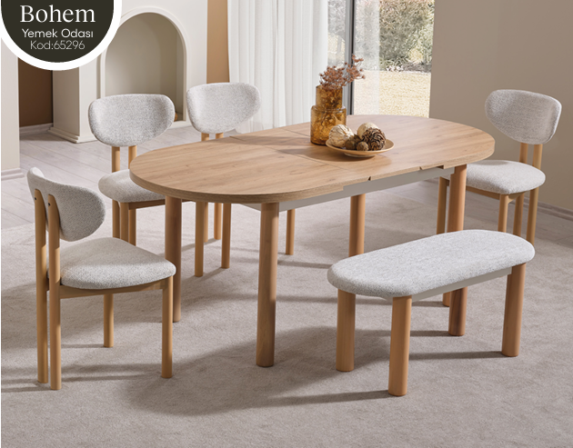 EVİSSA BOHEM 65797 YEMEK ODASI TAKIMI(ÜNİTESİZ)Modern Yemek Odası Takımı