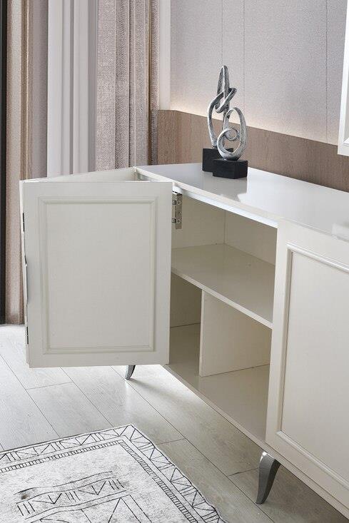 Vize Viyana Yemek Odası Takımı-(6 Ad.Sand+Ünite Dahil)Modern Yemek Odası Takımı