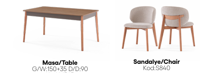 EVİSSA CAVE 73201 YEMEK ODASI TAKIMI(ÜNİTESİZ)Modern Yemek Odası Takımı