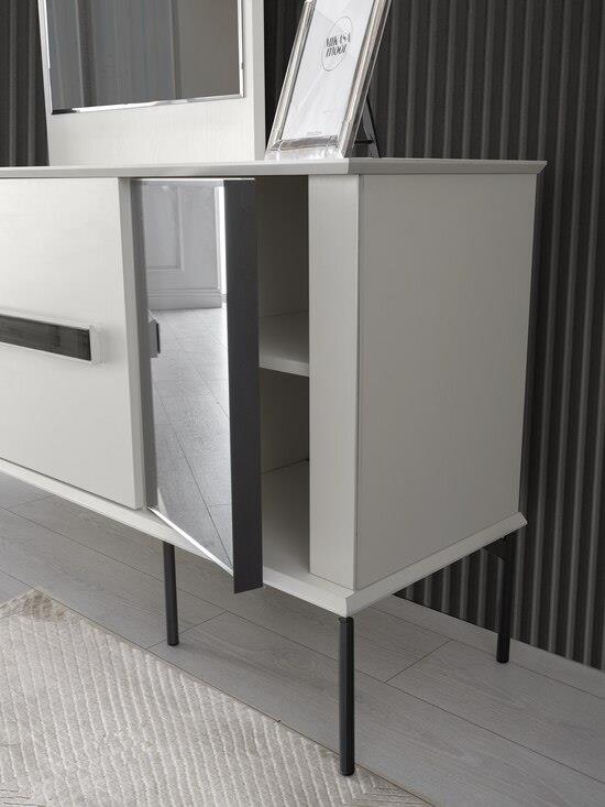 Vize Moda(Modena) Yemek Odası Takımı-(6 Ad.Sand+Ünite Dahil)Modern Yemek Odası Takımı