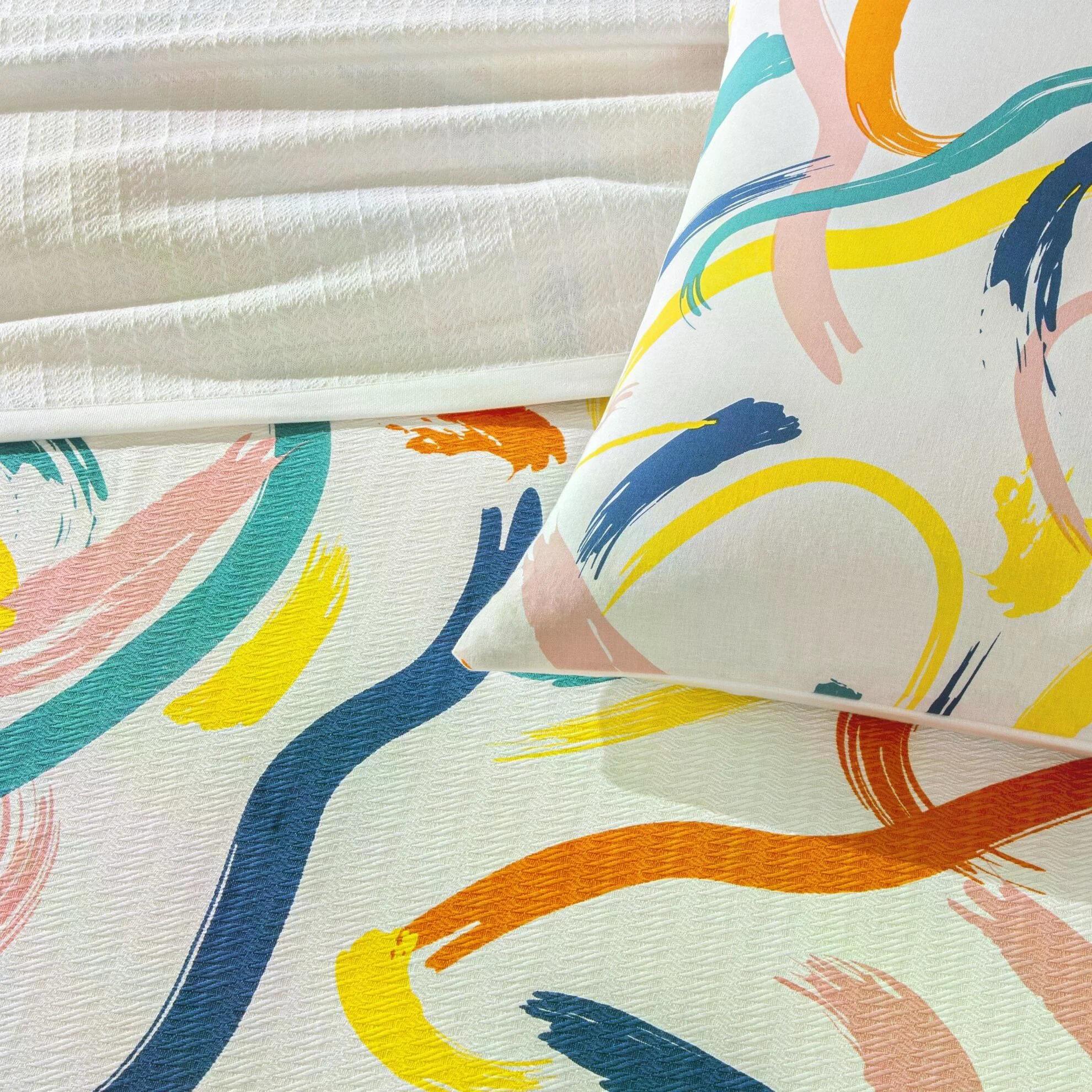 Taç 5058 Çift Kişilik Pike Takımı Zest TuruncuPİKE TAKIMI Ç.K