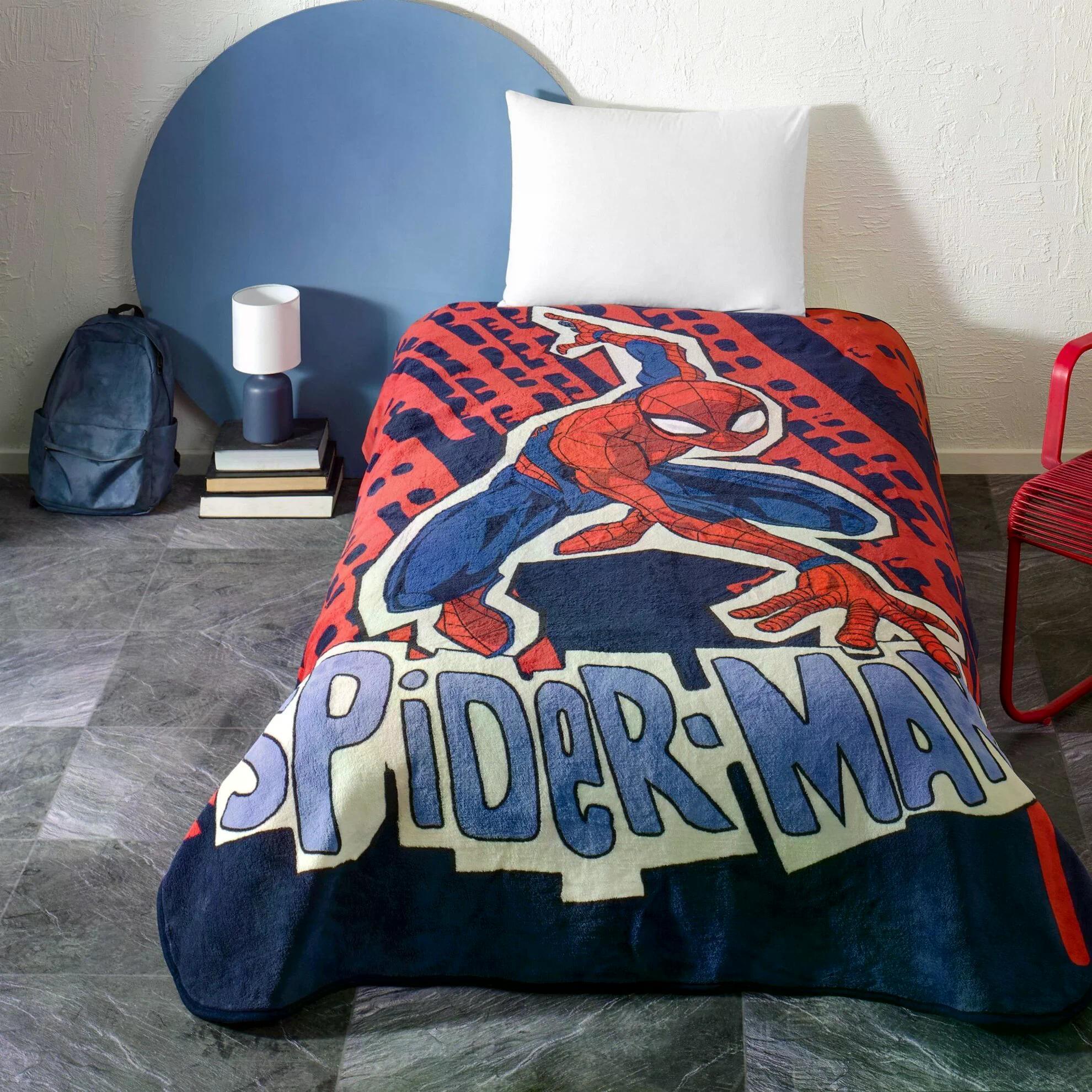 Taç 7480 Tek Kişilik Lisanslı Battanıye Spıderman BlockLİSANSLI BATTANİYE