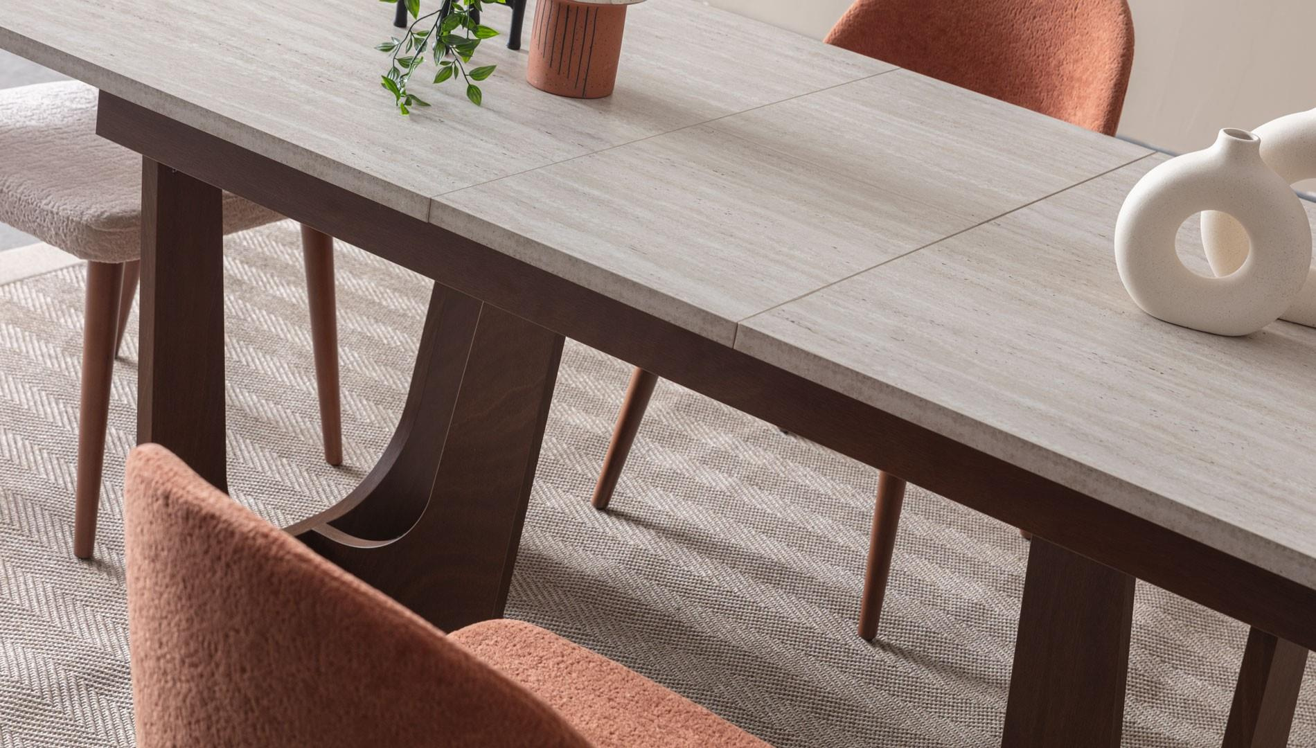 GALA MALAGA YEMEK ODASI TAKIMII(ÜNİTESİZ)-LUX SANDALYELİModern Yemek Odası Takımı