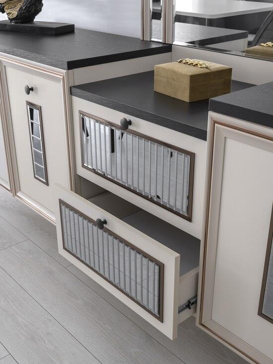 Vize Riva(Morell) Yemek Odası Takımı-(6 Ad.Sand+Ünite Dahil)Modern Yemek Odası Takımı