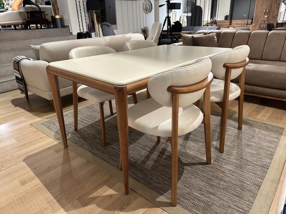 Furax Bolivia Sabit 146*86 Masa - Krem/ceviz - Hedef AVM'de Elden