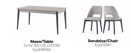 EVİSSA NGUSTO 73501 YEMEK ODASI TAKIMI(ÜNİTESİZ)Modern Yemek Odası Takımı