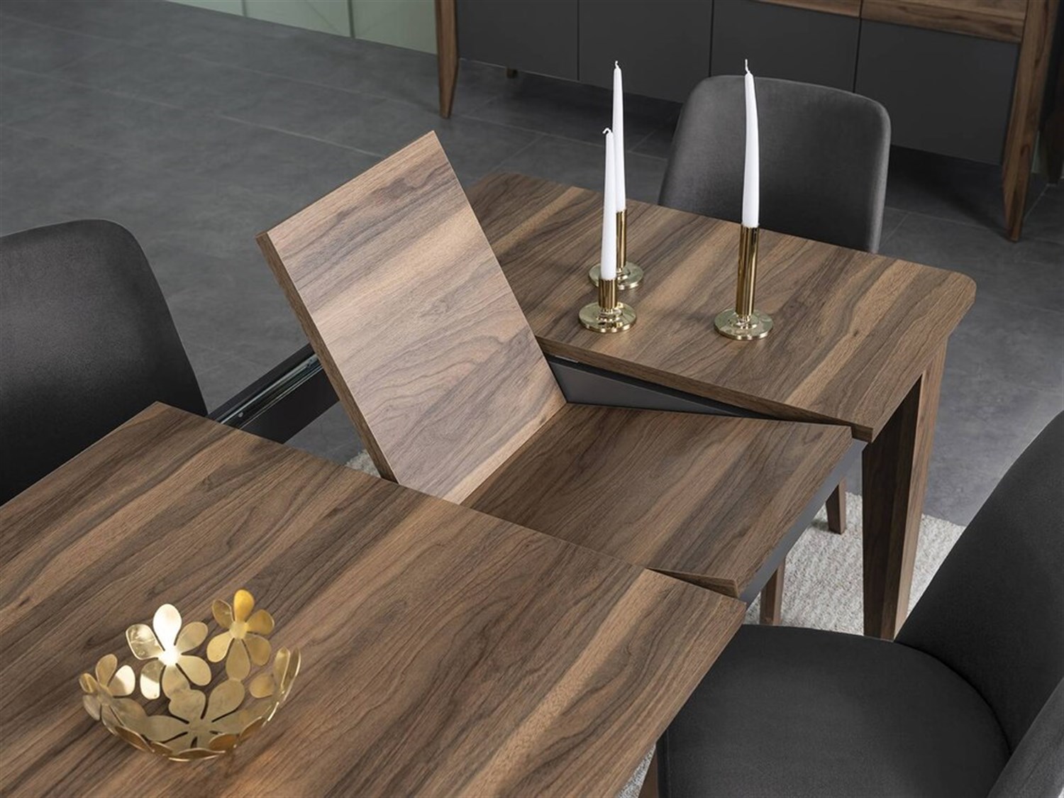 Decohill Puma Yemek Odası Takımı(6 Adet Sand.Ve Ünite Dahil)Modern Yemek Odası Takımı