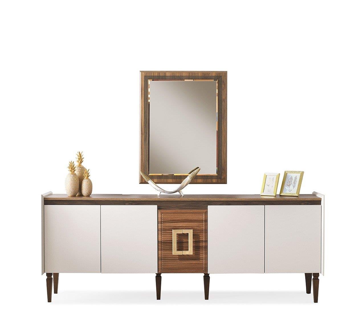 Vize Mabel Yemek Odası Takımı-(6 Ad.Sand+Ünite Dahil)Modern Yemek Odası Takımı