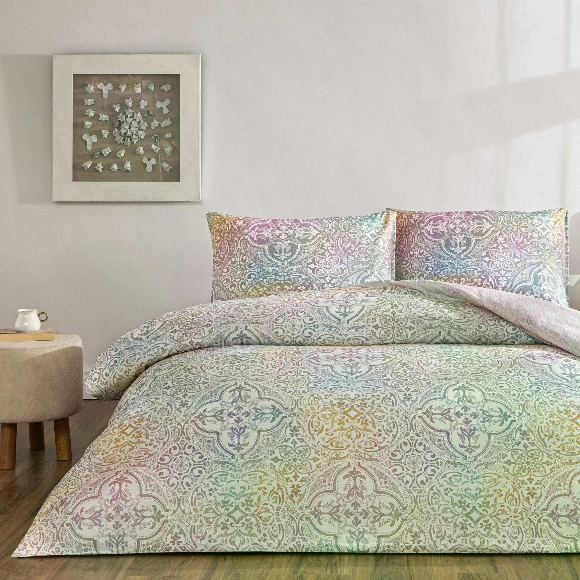 Taç 3464 Çift Kişilik Nevresim Takımı Nevora PembeNEVRESİM TAKIMI Ç.K