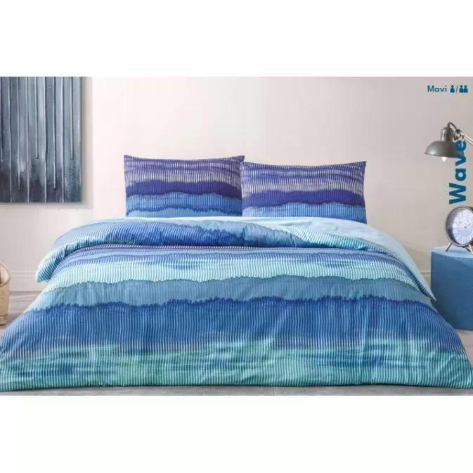 Taç 3518 Çift Kişilik Nevresim Takımı Wave MaviNEVRESİM TAKIMI Ç.K