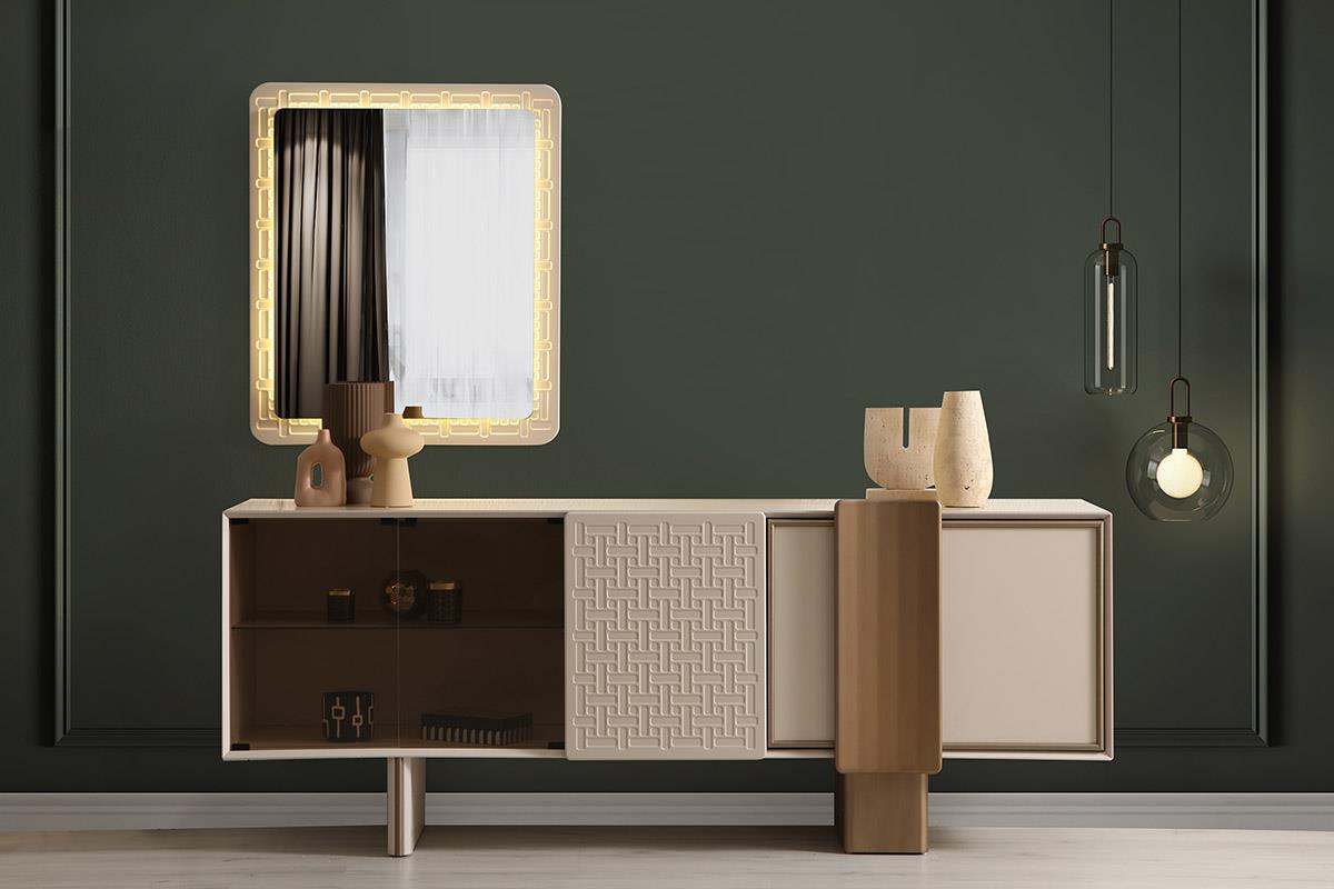 ROLL FLORYA YEMEK ODASI TAKIMI(ÜNİTE DAHİL)Modern Yemek Odası Takımı