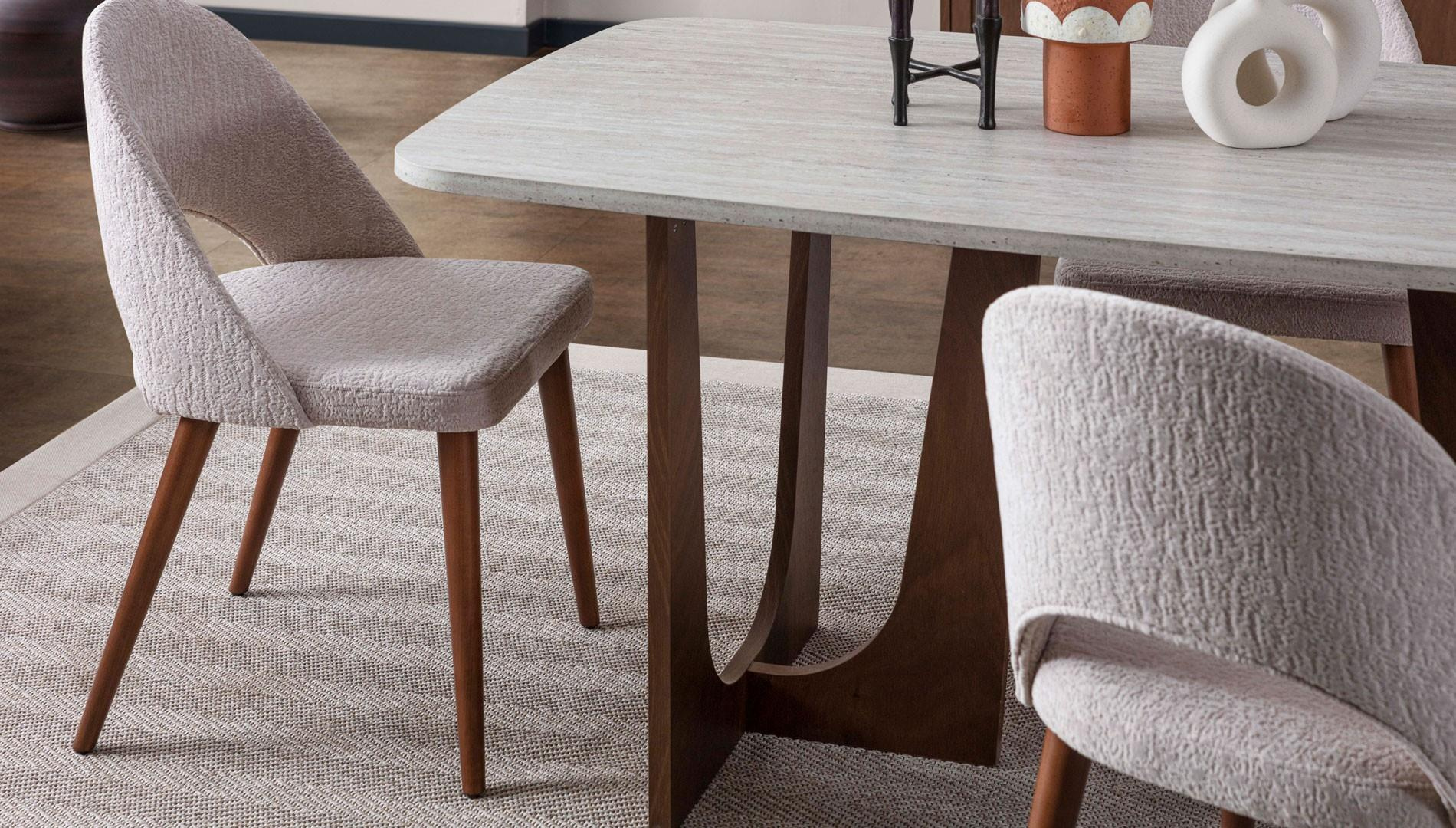 GALA MALAGA YEMEK ODASI TAKIMII(ÜNİTESİZ)-LUX SANDALYELİModern Yemek Odası Takımı