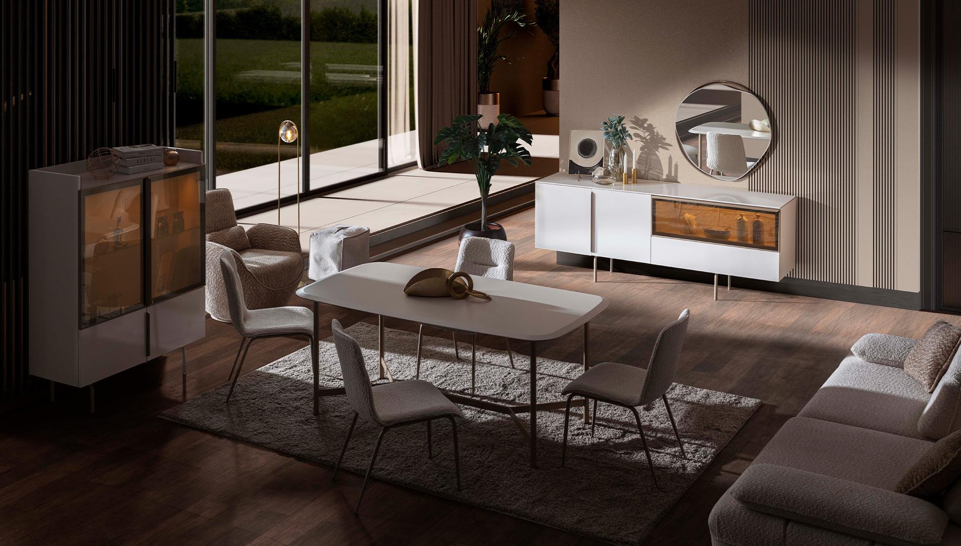 GALA NOBLE YEMEK ODASI TAKIMI(ÜNİTESİZ)Modern Yemek Odası Takımı