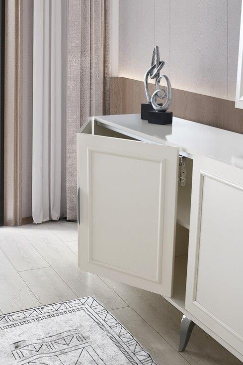 Vize Viyana Yemek Odası Takımı-(6 Ad.Sand+Ünite Dahil)Modern Yemek Odası Takımı