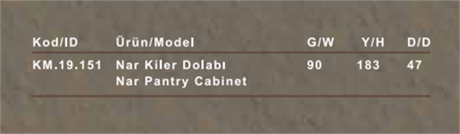 Kzn New Nar Km.19.151 Kiler Dolap-Atlantik ÇamBanyo & Mutfak Dolapları