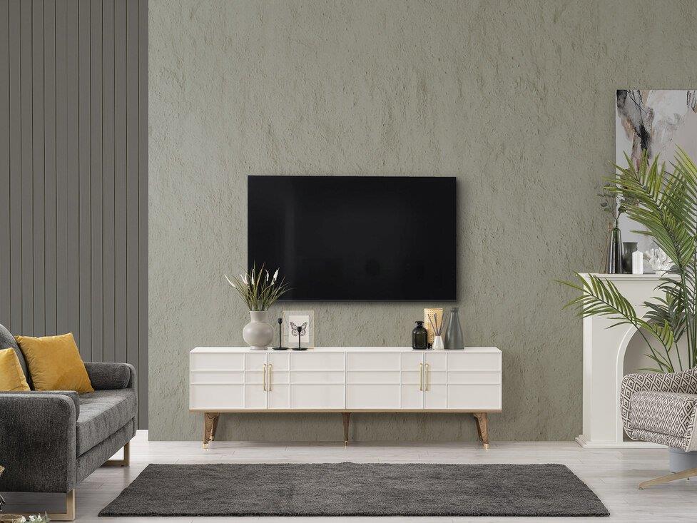 Nott Huzz Krem Tv Ünitesi Alt ModülTv Sehpası